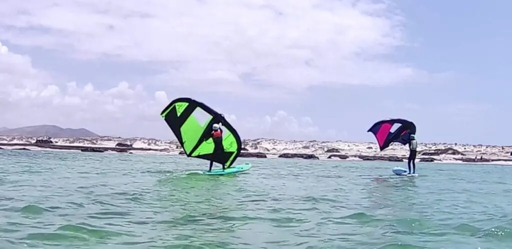 Evolution sur 3 jours de cours Wingfoil